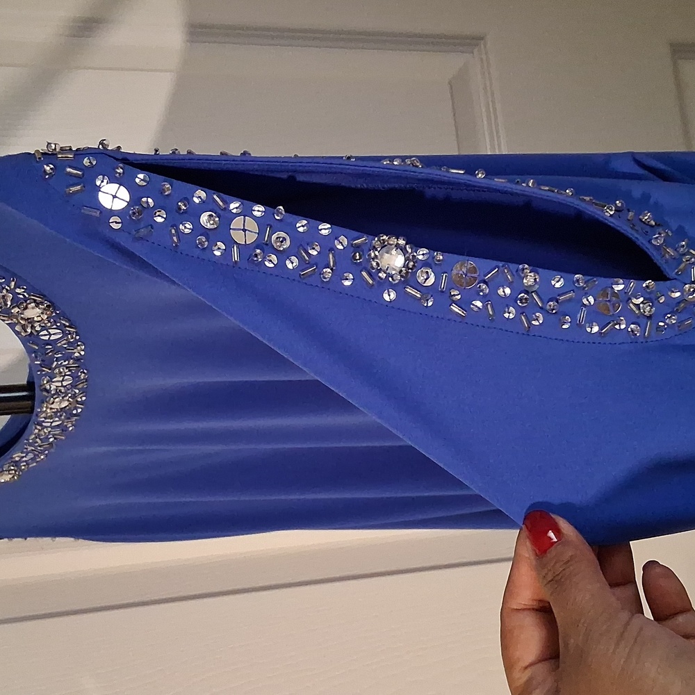 Susan Graver Vibrant Blue Top - Picture 5 of 7
